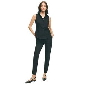 Brooks Brothers Women's Advantage Chino Stretch Pants, Black, 14